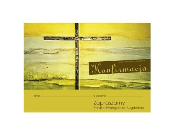 Plakat konfirmacja – poziom krzyż prosty