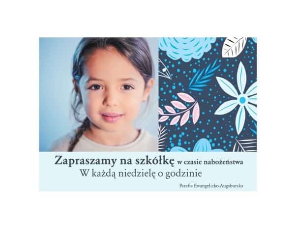 Plakat nabożeństwo dla dzieci – dziewczynka