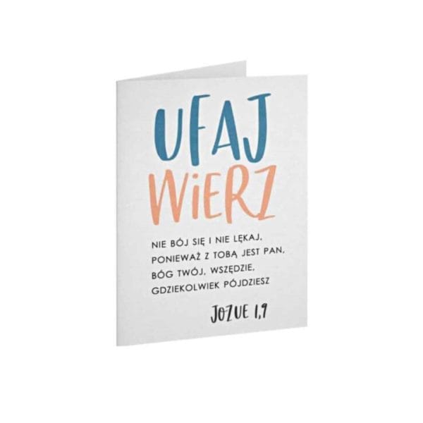 A Kartka składana – Ufaj wierz