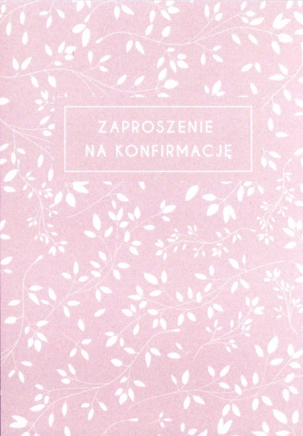 Zaproszenie konfirmacyjne – kwiat róż