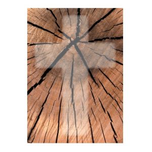 Kartka z krzyżem – drewno