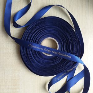 Wstążka satynowa – Z życzeniami Bożego – nave blue