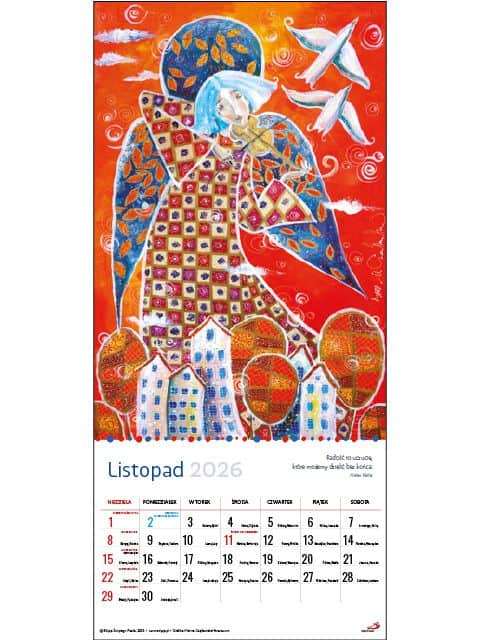 Kalendarz 2026 – anioły