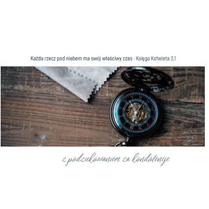 Kartka – z podziękowaniem za kondolencje zegar