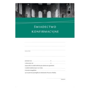 Świadectwo konfirmacyjne – okna
