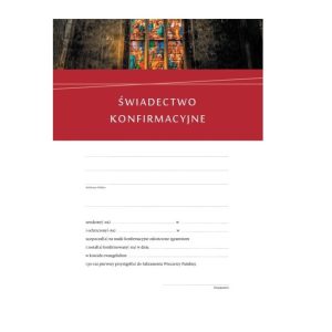 Świadectwo konfirmacyjne – witraż