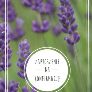 Zaproszenie konfirmacyjne – lawenda