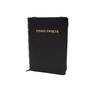 Biblia Warszawska TB średnia, czarna, zamek 42047