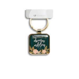 Brelok metalowy złoty – Ukochałem Cię