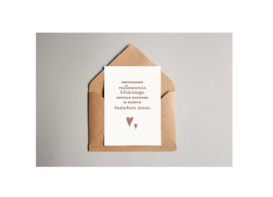 Kartka – Przykazanie miłowania bliźniego..