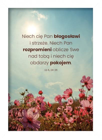 Niech cię Pan błogosławi… – plakat w białej ramce