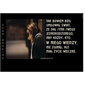 Plakat czas pasyjny – Jan 3,16 czarny