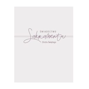 Świadectwo chrztu – 2