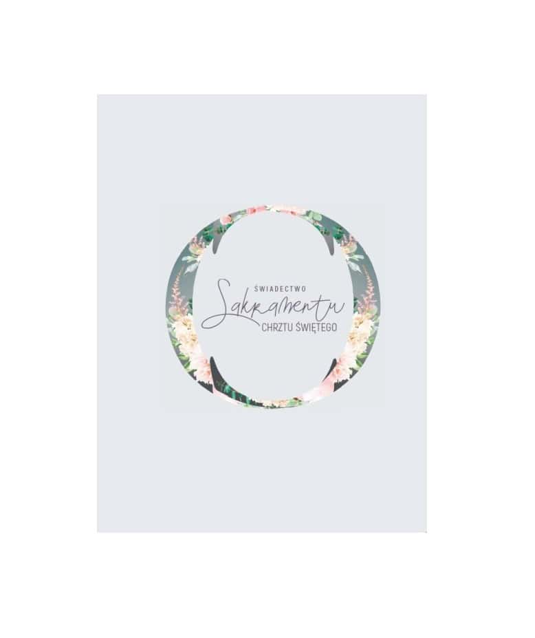 Świadectwo chrztu – 3 kwiaty