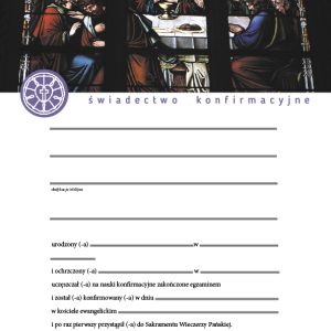 Świadectwo konfirmacyjne Warto