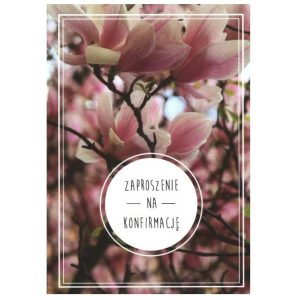 Zaproszenie na konfirmację – magnolie