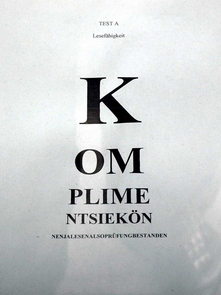Lesefähigkeit Test Wolfgang Kurtz, Op Möplime ntsiekn.