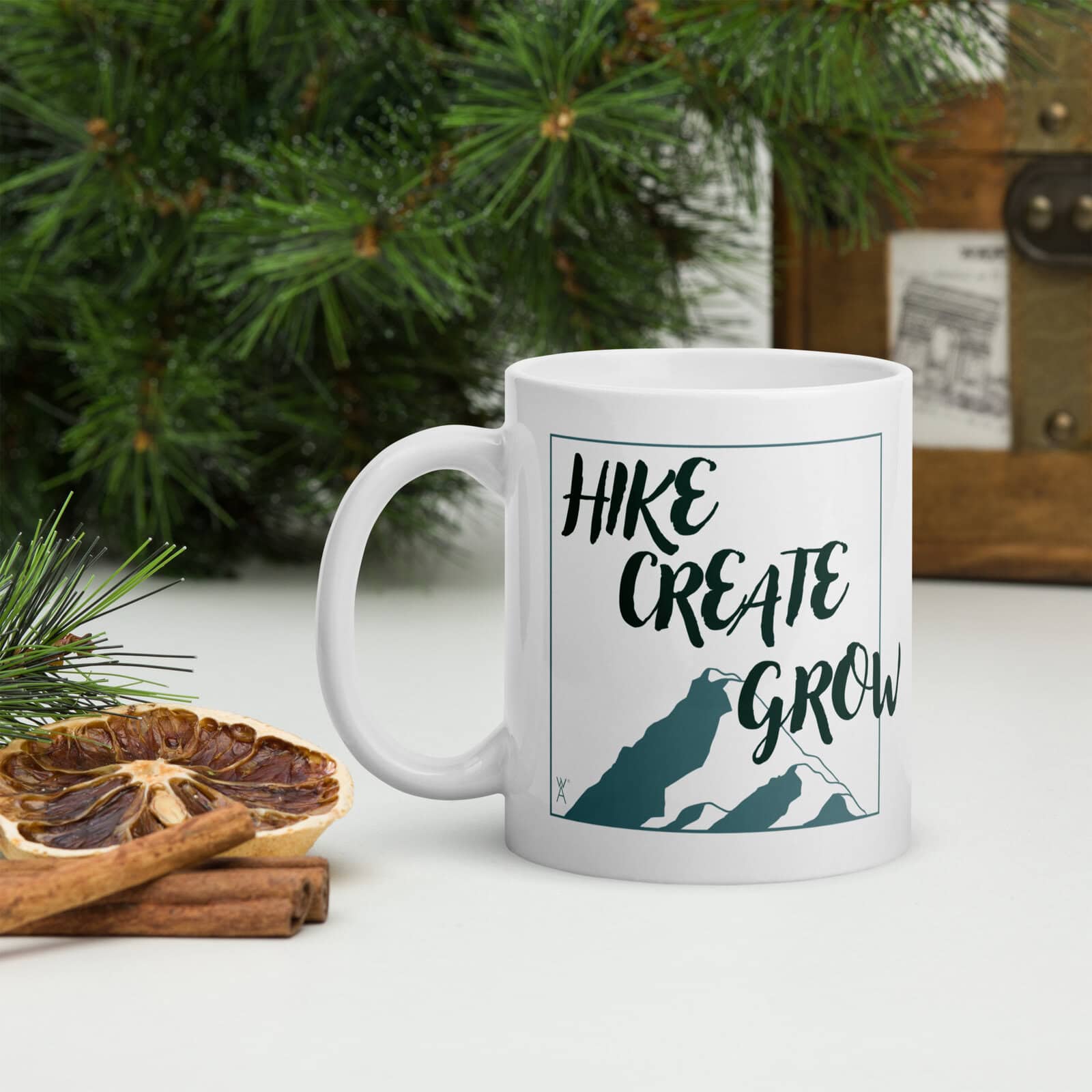 HIKE CREATE GROW White Mug - Image 2