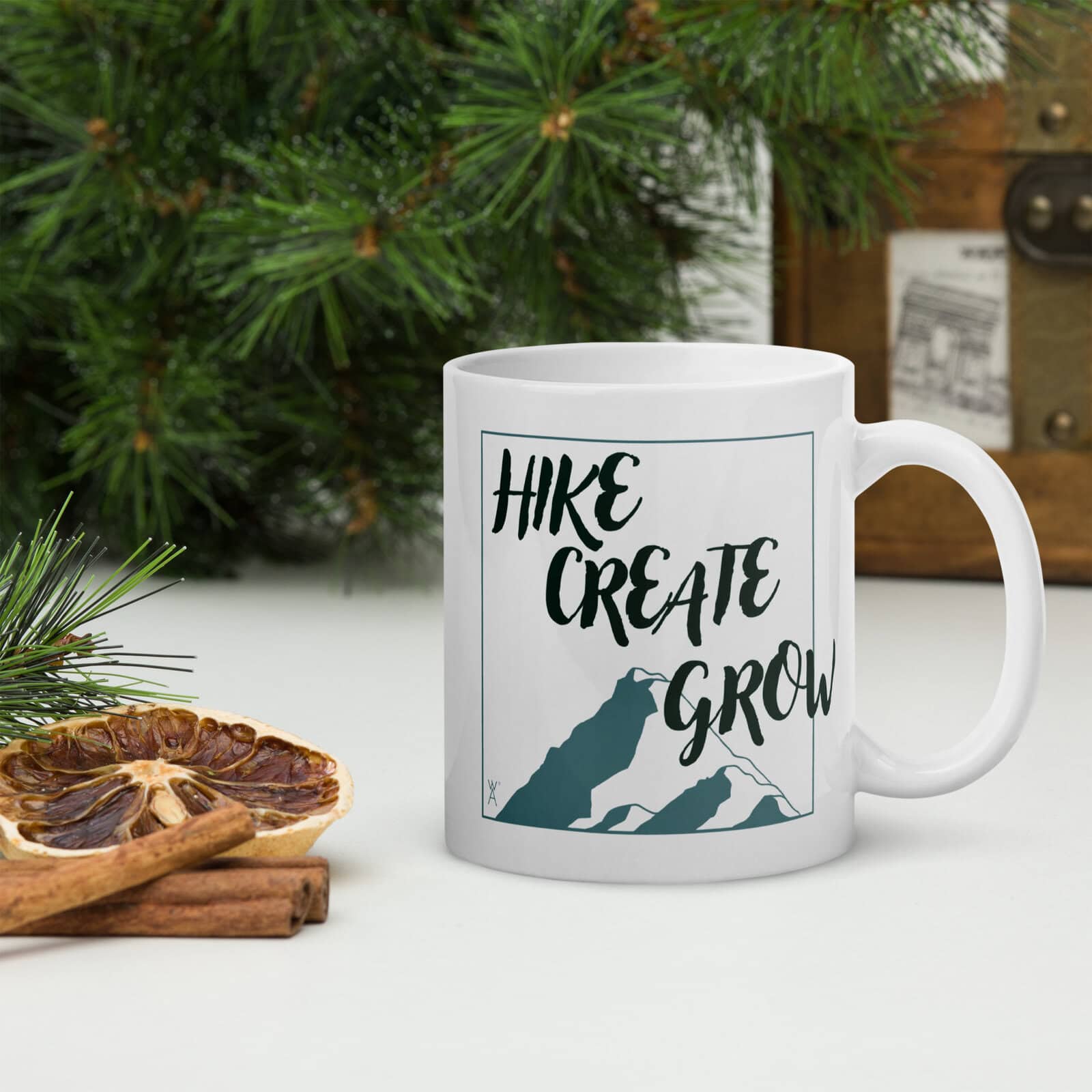 HIKE CREATE GROW White Mug - Image 3