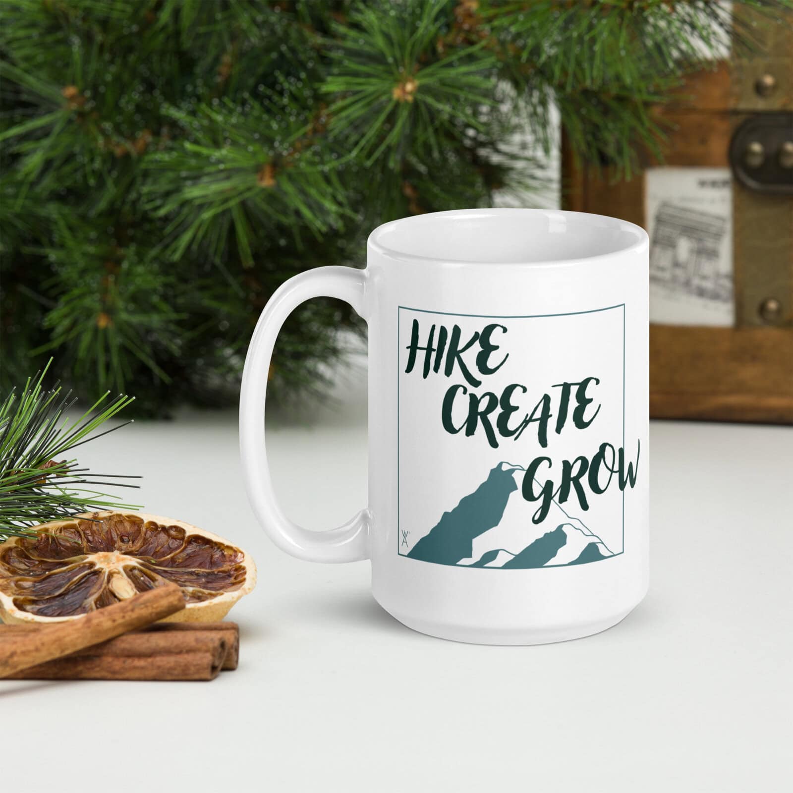 HIKE CREATE GROW White Mug - Image 4