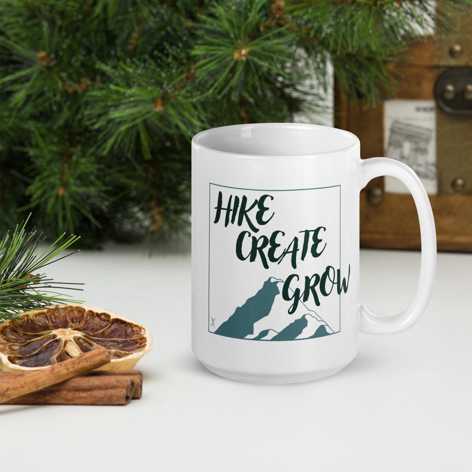 HIKE CREATE GROW White Mug - Image 5