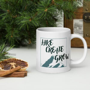 HIKE CREATE GROW White Mug