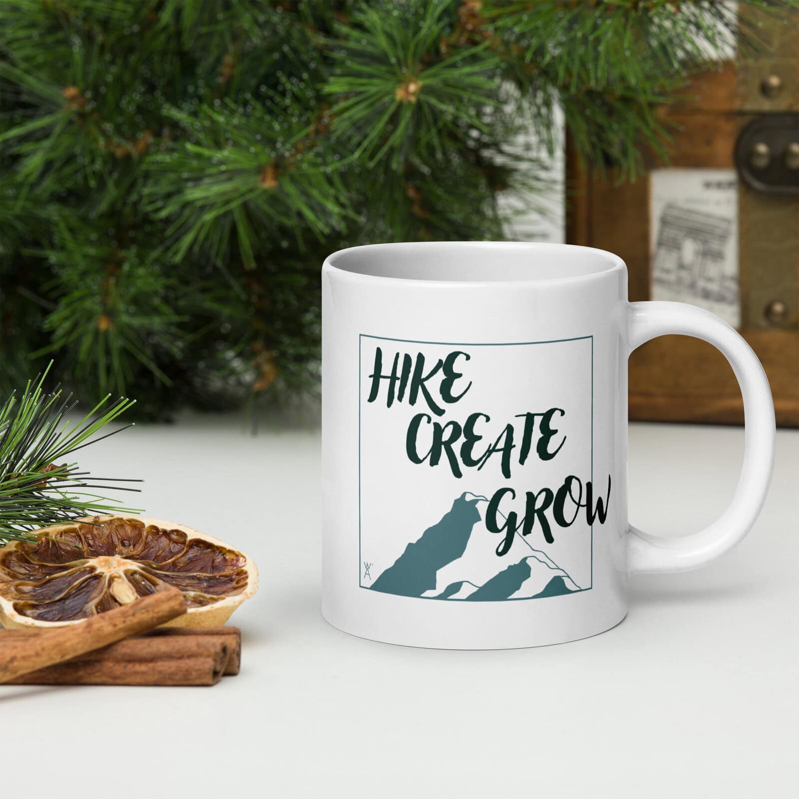 HIKE CREATE GROW White Mug