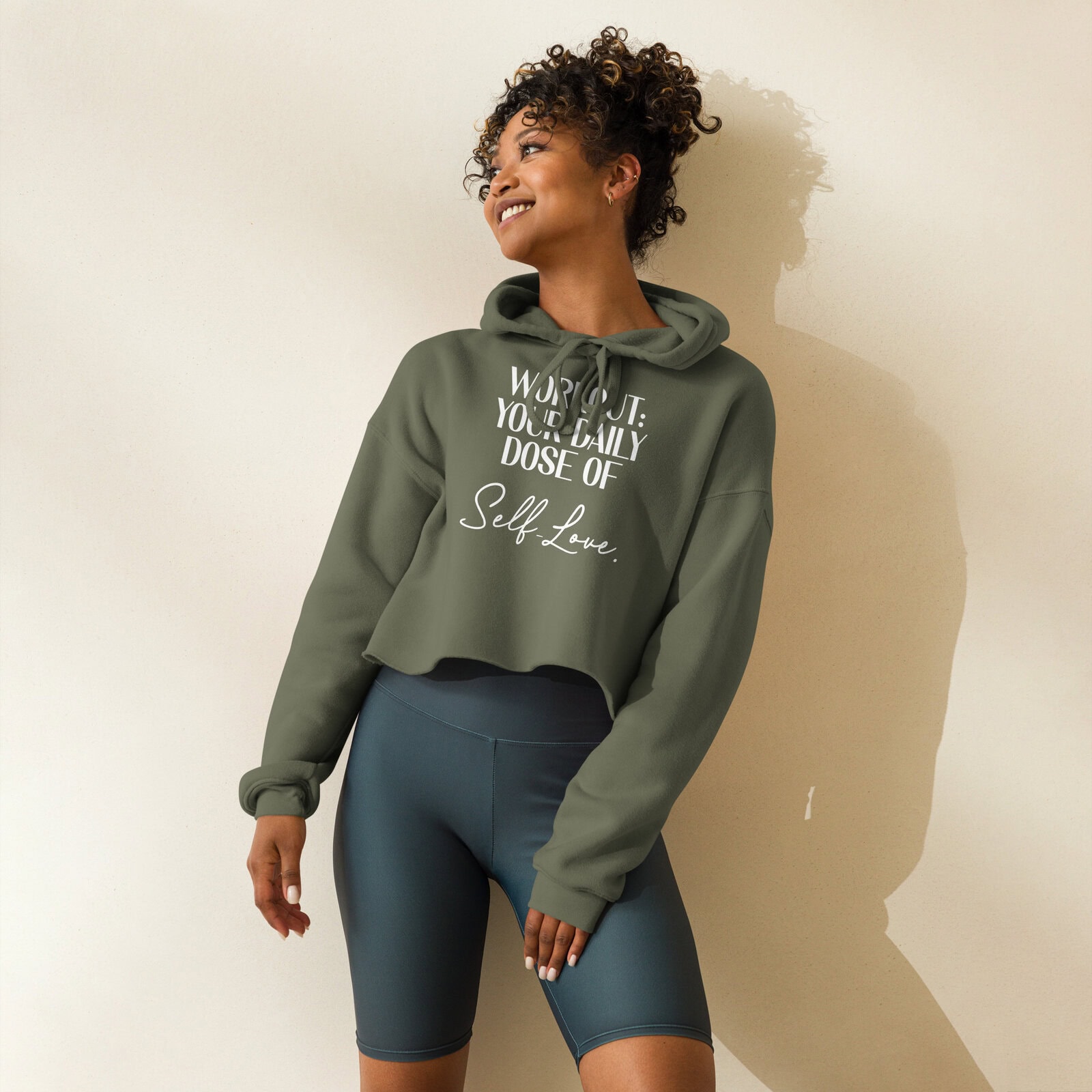 Self Love Crop Hoodie - Image 2