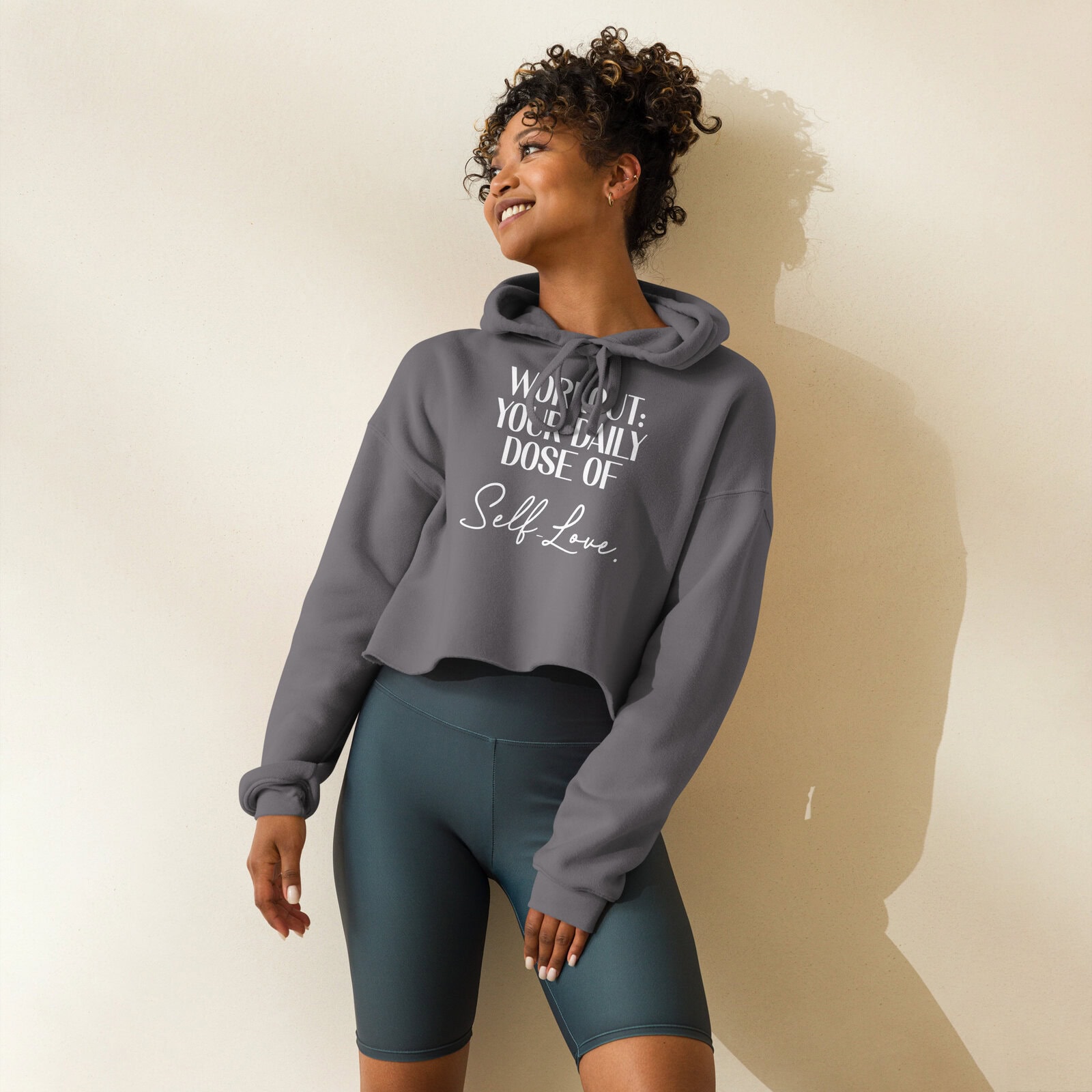 Self Love Crop Hoodie - Image 3