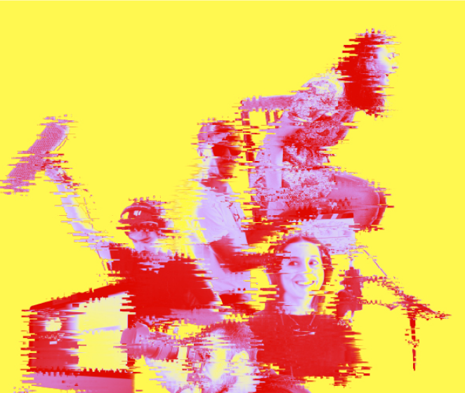 Imagem de pessoas a colaborar online.