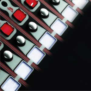 Teclado de mistura de som de alta qualidade para produção musical.