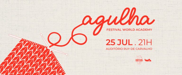 Festival de agulha, evento cultural na Academia Mundial com workshops de costura e moda.