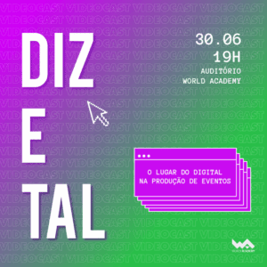 Conferência no World Academy, salão de eventos, digital, inovação e produção digital.