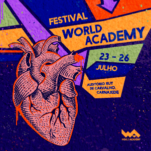 Cartaz do Festival World Academy de 23 a 26 de julho em Lisboa.