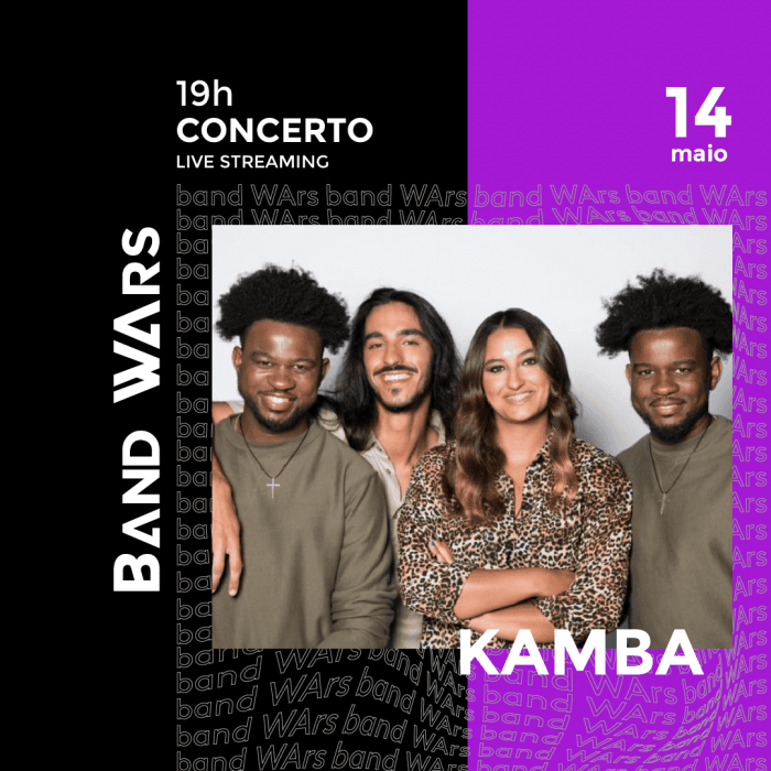 Concerto ao vivo streaming, banda WARS, música ao vivo, evento online, cultura musical, Lisboa.