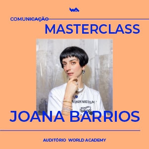 Imagem de Joana Barrios na Masterclass de Comunicação na World Academy para desenvolvimento de habilidades de comunicação.