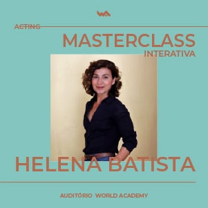 Profissionalização em Masterclass com Helena Batista na World Academy, promovendo desenvolvimento de competências.