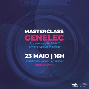 Imagem detalhada do evento Masterclass GENLEC com apresentado de Smart Active Monitor.
