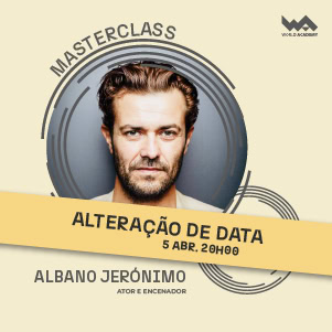 Imagem de um homem com expressão séria, promovendo uma masterclass sobre alteração de data.