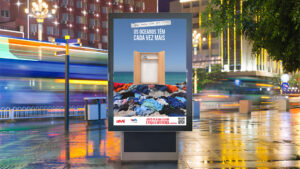 Publicidade de preservação oceânica.