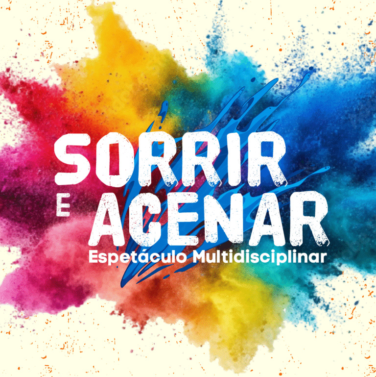 Arte colorida com mensagem para eventos multidisciplinares envolventes.