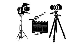 Equipamentos de vídeo profissionais para produção de filmes, vídeos e conteúdo multimédia.