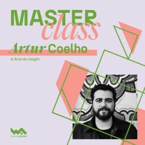 Imagem de Artur Coelho, instrutor do curso Mestre, focado em técnicas de insight e criatividade.
