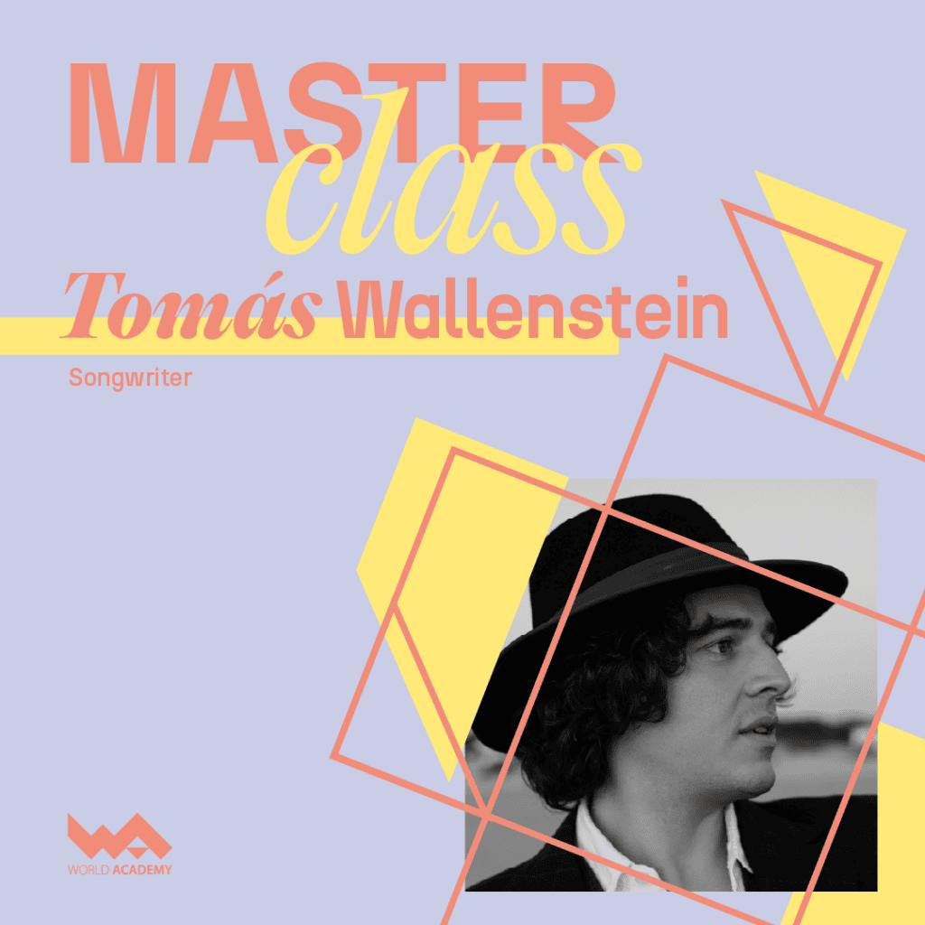 Masterclass com Tomás Wallenstein, focada em música e composição, promovendo aprendizado e inova.