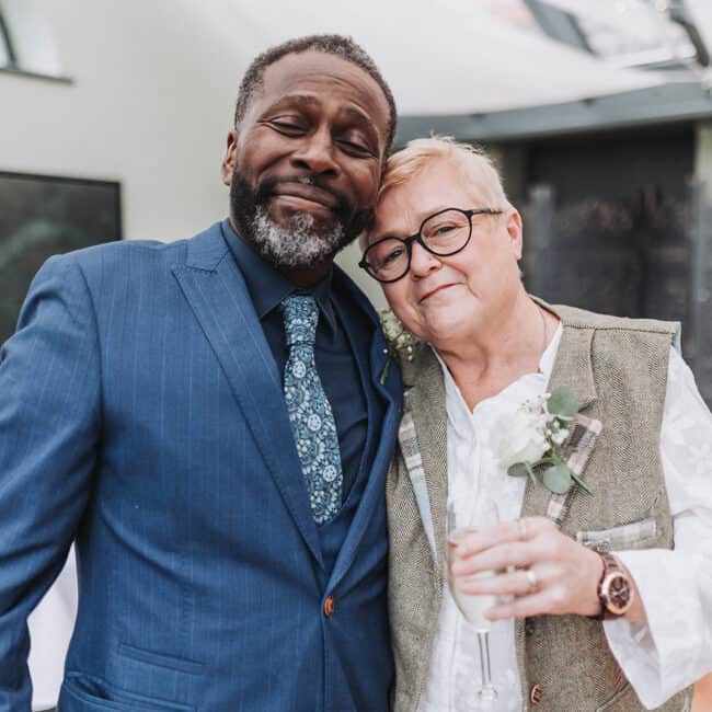 Guests enjoying drinks reception at Titchwell Manor – Norfolk wedding photographer