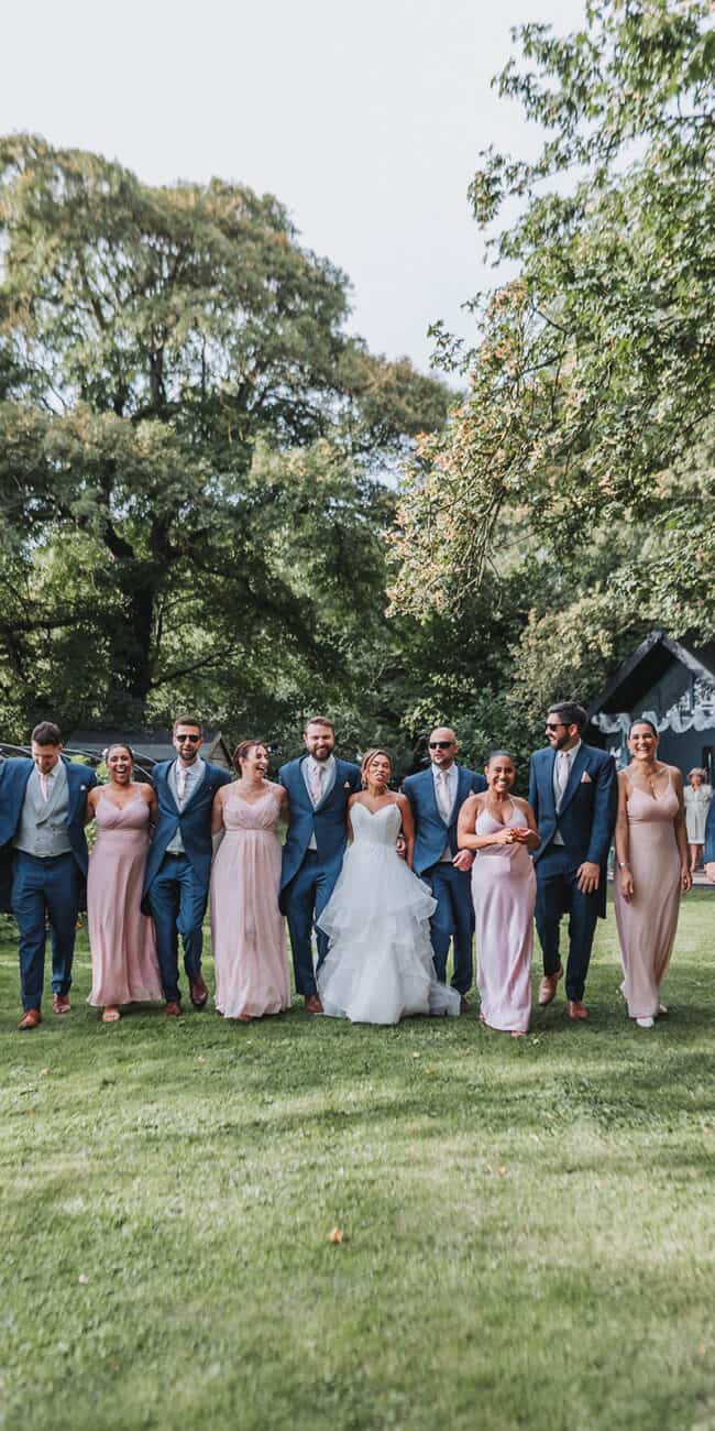 groomsen and bridesmaids - norfolk wedding photographer