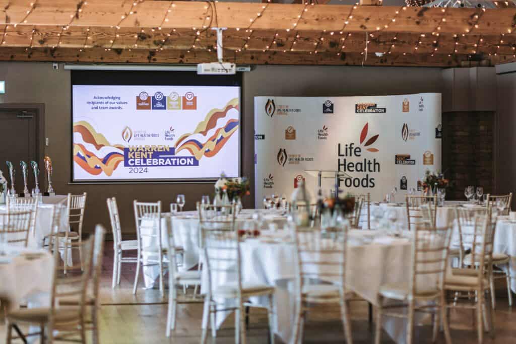 Life Health foods awards ceremony in peterborough, haycock manor event photography