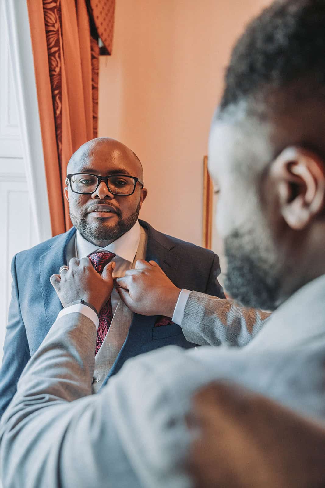 cambridgeshire wedding photographer groom haycock manor