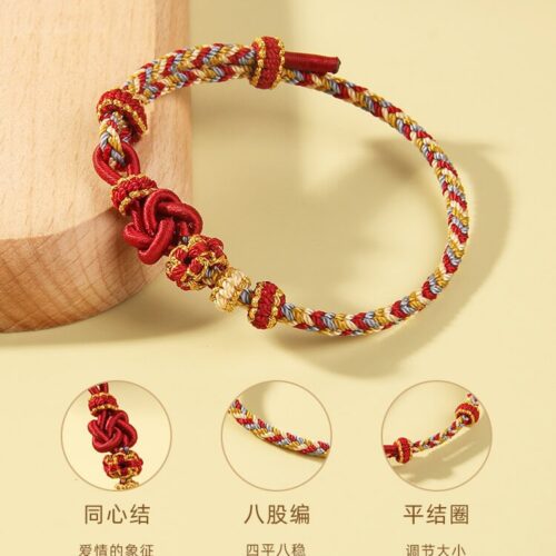 幸福美滿！同心同德桃花手繩：圖片 4
