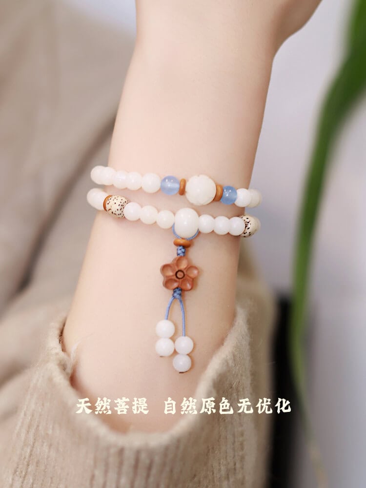 白夜藍星新中式白玉菩提手串：圖片 4